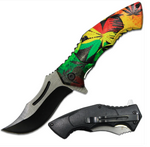 Cannabis Handle Folding Knife